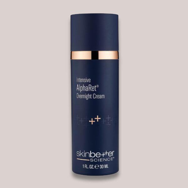 A high-resolution image of the Intensive AlphaRet Overnight Cream, 30 ml, showcasing the product’s modern packaging and advanced anti-aging formula designed for overnight use, providing intense skin renewal and reducing the appearance of fine lines and wrinkles.