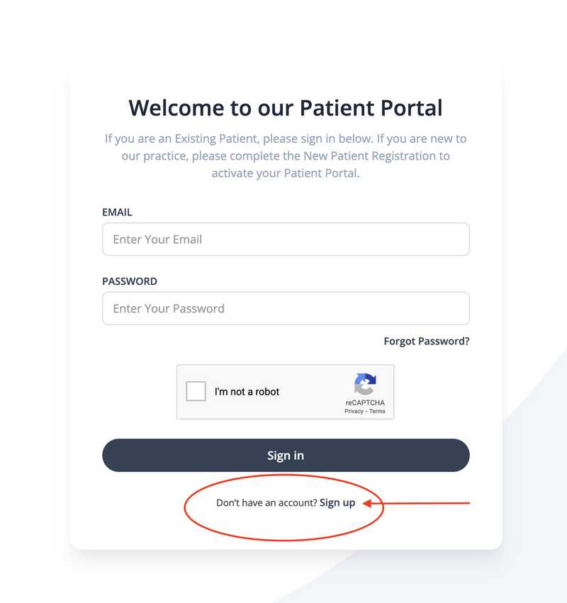 patient portal online booking login